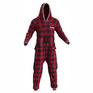 The Pook Onesie Red (Adult Unisex) Size Medium One Piece Pajama